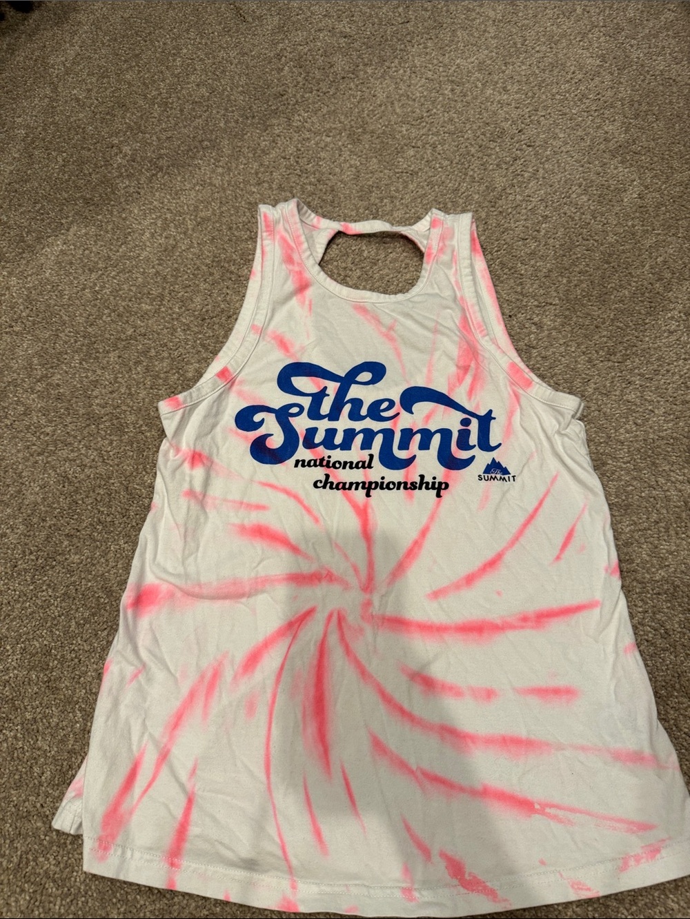 The Summit Cheer National Championship Varsity Tie-Dye Tank Top